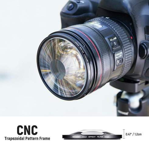NEEWER 67mm Spiral Halo Camera Lens Filter, Special Effects Filter with Tunnel Vision Warped Circular Halo