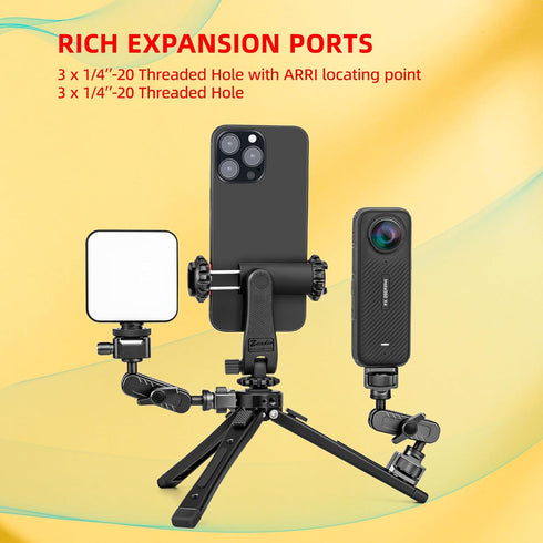 Zeadio etc(40kg/88lb Heavy Duty Metal Camera Tripod Stand - Universal Small Table Tripod for Camera, Gimbal, Action