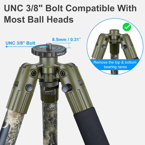 WEYLLAN BA5 3/8" ARCA Ball Head Converter Adapter for BOG DeathGrip Conversion Mount All Metal Anti BallHead Loosening