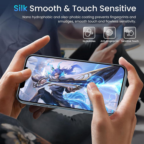 Fotbor iPhone 12 Pro Max Screen Protector & Camera Lens Protector, 3+3 Pack, HD Clear, Tempered Glass, Easy Install,