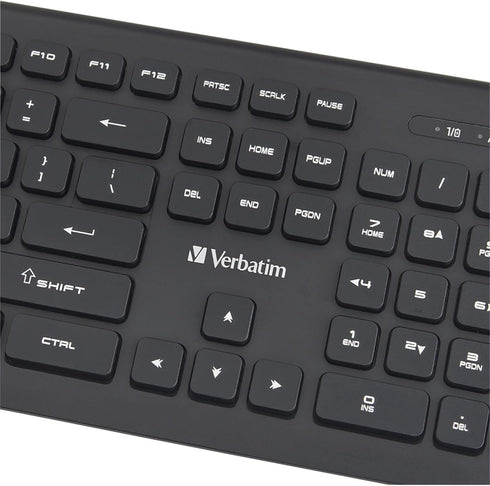 Verbatim 2.4Ghz Wireless Slimline Keyboard with Plug And Play USB Receiver Compatible with PC, Laptop