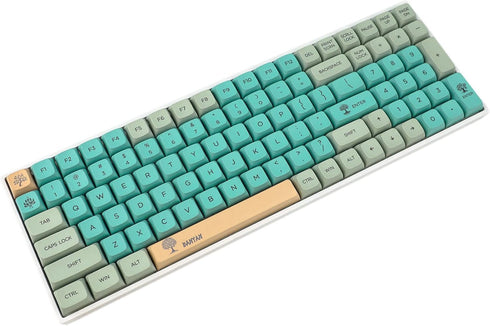 YMDK Banyan Keycaps 126 Key Dye Sub ZDA PBT Keycap, Similar to XDA for MX Keyboard 104 87 GK61 96 84