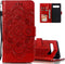 LEECOCO for Samsung S10e Case, Mandala Embossing Luxury PU Leather Flip Notebook Wallet Cover, Red