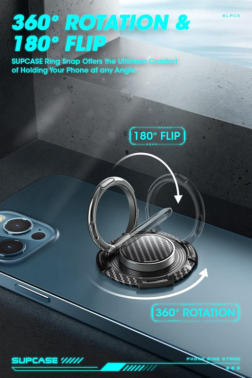 SUPCASE 360° Rotation Phone Ring Holder with Metal Grip for Magnetic Car Mount