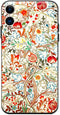 Berkin Arts Compatible with iPhone 12 Mini Case, Silicone Cover with Screen Protector, Pink Ornamental Flourishes
