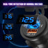 48W 12V USB Outlet USB C Car Socket, PD 30W and QC 18W Waterproof Car Charger Power Outlet with LED Voltmeter