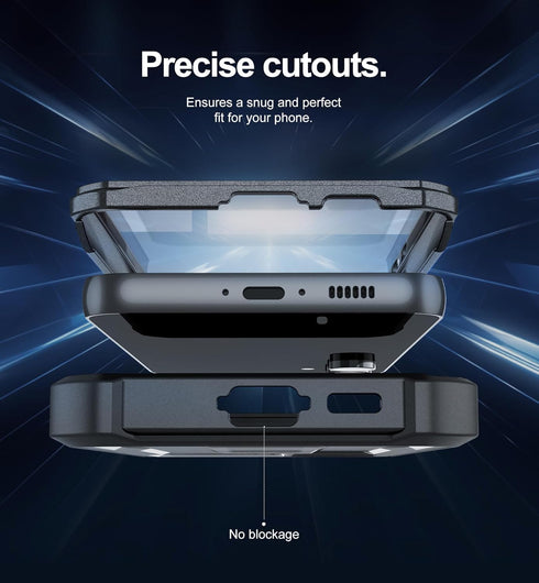Dexnor Bumper Case for Samsung Galaxy S23 FE, Full-Body Shockproof Rugged Protective Cover with Built-in Screen