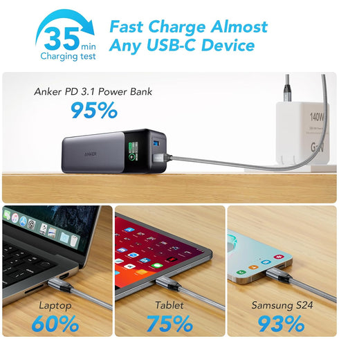 ULT-WIIQ USB C to USB C Cable Fast Charging 240W PD 3.1, 20Gbps Data Transfer for iPhone 15, Samsung