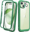Diaclara Rugged Case for iPhone 15, Built-in Touch Sensitive Anti-Scratch Screen Protector - Green