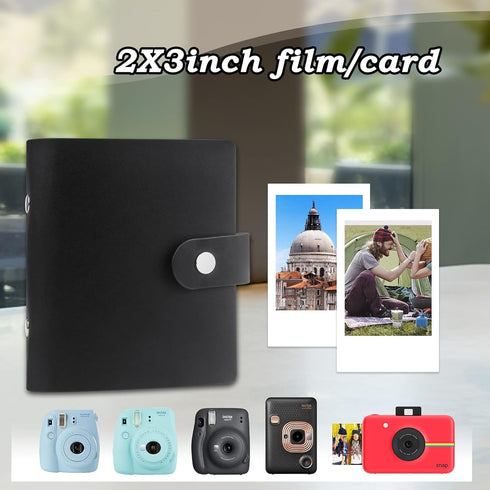 52 Pockets Mini Photo Album for Fujifilm Instax Mini Instant Film, Polaroid Snap, Z2300, SocialMatic Instant Cameras & Zip Instant Printer (Black, 1Pack) by Ruibytree