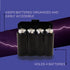 4 Pack AA/AAA/CR123A Black Battery Holder Storage Cases