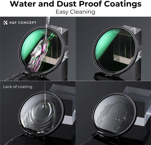 K&F Concept 67mm Variable ND2-32 ND Lens Filter, Waterproof Adjustable Neutral Density Camera Lens Filter