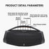 Portable Bluetooth 5.0 Speakers, RGB 360 Degree Surround Sound Loud Speaker, Long Battery Life, Outdoor Wireless (Black)