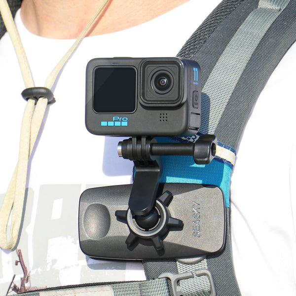 SEASKY Vlog Backpack Strap Mount Clip Clamp Holder for Gopro Hero12/11/10/9, DJI Action 4/3/2, Sports Camera Accessories