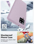 LeYi Phone Case for Samsung Galaxy A42 5G, Liquid Silicone Slim Cover with 2 Pack Tempered Glass Protector, Purple