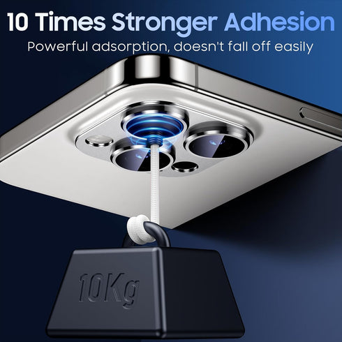 Uyiton for iPhone 13 Pro/Pro Max Camera Lens Protector - Strong Adsorption - Drop Protection - Metal Ring Tempered Glass