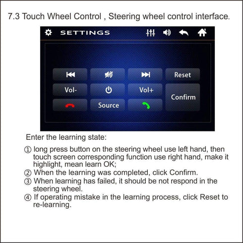 Podofo Double Din Car Stereo Radio 7 Inch Touch Screen Bluetooth Audio Receiver with Backup Camera