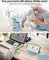 MagSafe Wallet with AirTag Holder, Magnetic Phone Wallet for iPhone 16/15/14/13/12 Series, 9 Card Holder, Light Sky Blue