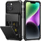Nvollnoe iPhone 14 Case - Heavy Duty Shockproof Wallet with Card Holder, Stores 5 Cards, Large Storage (Black)