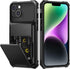 Nvollnoe iPhone 14 Case - Heavy Duty Shockproof Wallet with Card Holder, Stores 5 Cards, Large Storage (Black)
