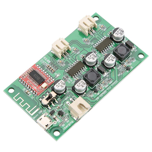 DC 5V/3.7V Lithium Battery Dual Channel 2x6W Micro USB Port Bluetooth Amplifier Board for Electronics Projects