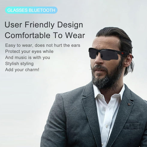 Smart Sport Sunglasses with Wireless Bluetooth 5.0, Unbeatable UV Protection, Perfect for Outdoor Adventures, Gaming,