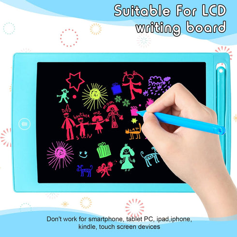 Replacement Stylus Drawing Pen and Lanyard Set for LCD Writing Tablet 4.7 Inch Colorful Drawing Tablet, Kids Drawing Pads, Doodle Board (7 Pack Stylus Pens and 7 Lanyards)