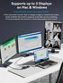 ACASIS Monitors,8-in-1 2*HDMI +3 5G USB-A/C+3.5MM Audio+PD100W, USB C Docking Station Dual Laptop Docking Station