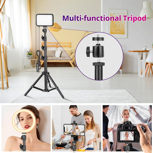 Torjim 16 RGB Photography Video Lighting, Studio Lights with Adjustable Tripod Stand - Color Lighting for Video