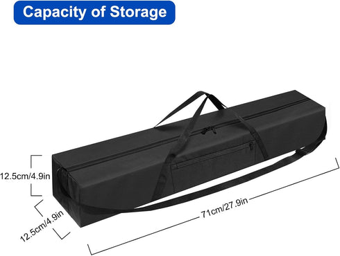 Tripod Carrying Case - 27 Inch 600D Oxford Tripod Bag with Shoulder Straps and Dual Handles Full Zippers for Lights, Cameras, Microphone Stands, Music Stands
