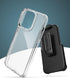 ENCASED 13 Designed for iPhone Case with Belt Clip Holster - Clear