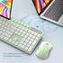 MARVO 2.4G 6 Wireless Keyboard and Mouse Combo, Ergonomic Wireless Computer Keyboard with Phone Tablet Holder, Silent