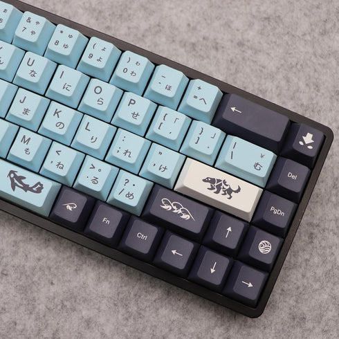 JSJT Japanese Keycap Set, Sky Blue 137 Keys PBT Dye Sublimation Custom Keycaps for Mechanical Keyboards