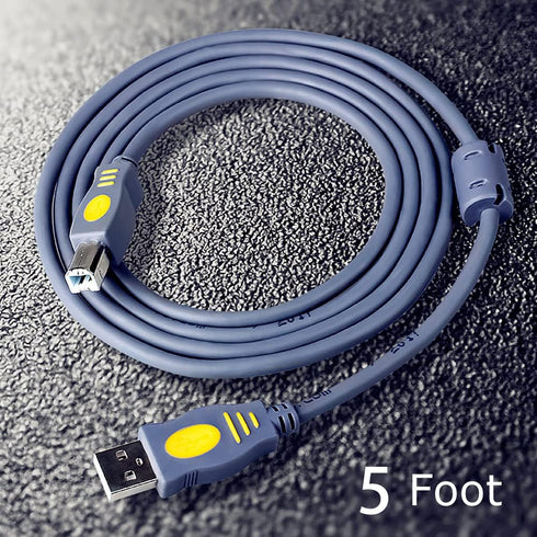 Vay Forwarg 2.0 2.0 5FT Printer Cable USB A to USB B Printer Dedicated Cable Male to Male Gray Suitable for Inkjet