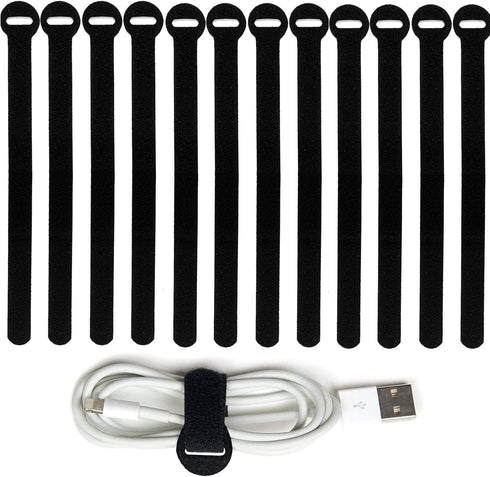 Reusable Cable Ties, 6-Inch Fastening Cable Straps Cable Management, Multi-Purpose Hook &