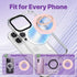 Jsoerpay Ultra-Thin Magnetic Phone Grip for MagSafe, Strong Magnet Phone Ring Holder, Includes Metal Ring Compatible