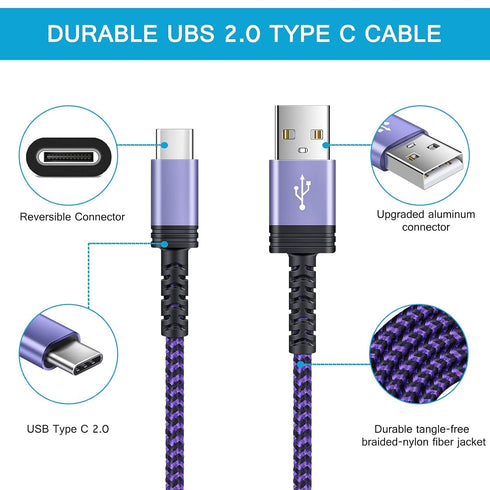 Samsung S24 Ultra Plus+ USB C Cable Fast Charging for Galaxy S24/S23/S22/S21/S20/A54/A14, 6ft USB Type C to USB A Cable