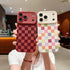 YUMUPIFE 17 17 Compatible with iPhone Pro Case Cute Checkered Pattern Design for Girls Women, Soft Silicone Shockproof