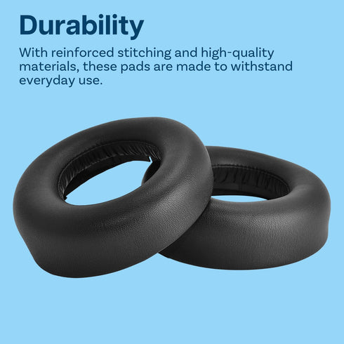 Ear Pads Replacement for Sony Playstation 5 3D Pulse Wireless Headset by MMOBIEL, Black Protein PU Cushions