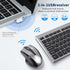 KANGRUI Wireless Keyboard and Mouse Combo - 17 inch Full Size 2.4G USB Ergonomic Slim Silent Wireless Keyboard and