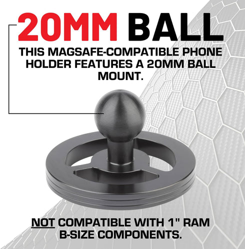 Bulletpoint Dash Mount Magnetic Cell Phone Holder, Compatible with MagSafe iPhone Smartphones
