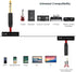 6Ft 6.35mm Male to 3.5mm Female Headphones Adapter, TRS 1/4 to 3.5mm Cord for Amplifiers, Guitar, Piano, Home Theater.