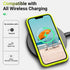 AOTESIER iPhone 12 & 12 Pro Case, Fluorescent Yellow, Silky Touch Premium Soft Liquid Silicone Anti-Fingerprint Cover