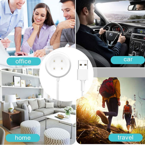 Google Pixel Watch 2 Charger, Magnetic USB A Wireless Fast Charging Cable Cord Adapter (3.3 ft/100cm, White)