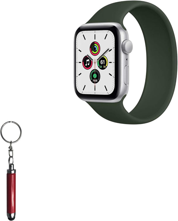 BoxWave Bullet Capacitive Stylus Pen for Apple Watch SE (44mm) - Mini Stylus with Keyring Loop (Ruby)
