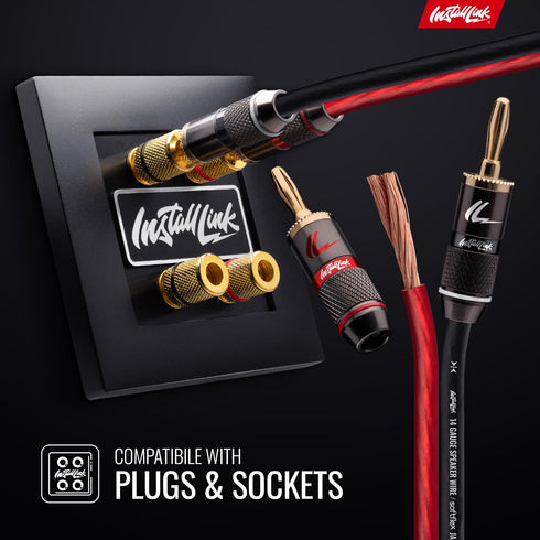Install Link 14 Gauge Speaker Wire for Car, Home or RV Audio Cable, 250ft, CCA