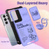 2in1 Samsung Galaxy S21 Ultra Case for Women, Cute Girls Butterfly Phone Cover with Camera Cover + Ring Stand