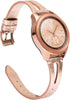 TOYOUTHS Compatible with Samsung Galaxy Watch Bands, 20mm Leather Strap for Galaxy Watch 7/FE/6/5/4/Active 2, Copper