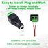 20Pcs Female 12V DC Power Connector, 5.5mm x 2.1mm Barrel Adapter for LED Light Strip CCTV Security Camera Monitoring