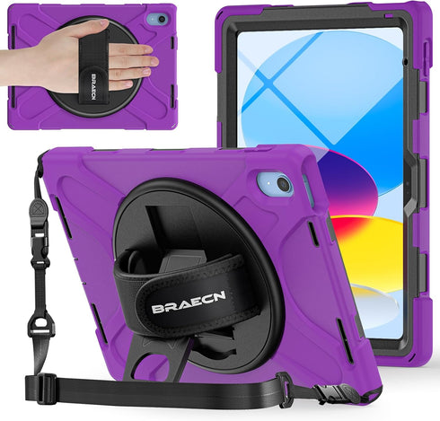 BRAECNstock for Apple iPad (A16) 11th/10th Generation 11"/10.9'' 2025/2022, Shockproof Protective Case with